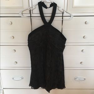 Express black flowy halter top size small